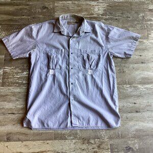 Saturdays NYC Button-Up Shirt Short Sleeve Gray Men's Medium